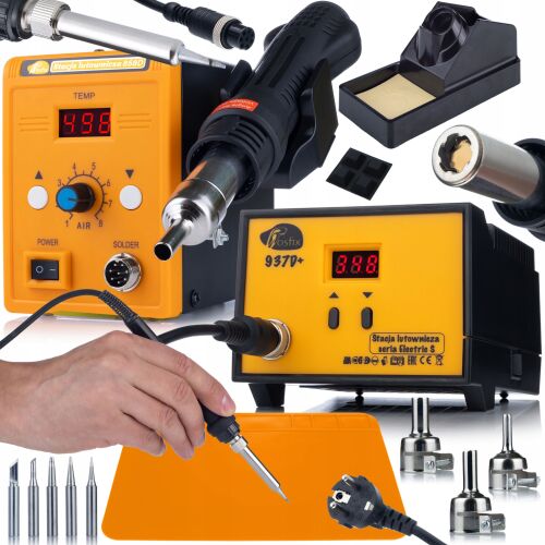 darabos Rosfix 937d+ és HOT-AIR 858d+ állomáskészlet 300x200 mm-es szőnyeggel és 5 db 900M típusú véggel 146831032