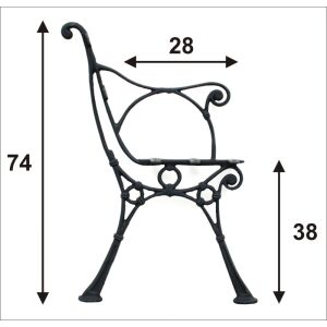 NAGY LÁB OLDALÁMPÁS PADHOZ (5 DESZKA) - OPA LEG O3 146831126 - Kerti pad