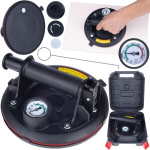 Kézi vákuum tapadókorong nyomásmérővel ellátott lemezek kezelésére