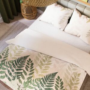 FERNA ágyneműgarnitúra 160x200 cm - szatén pamut, bézs, botanikai minta 146832065 - Ágynemű - ifjúsági és felnőtt