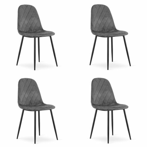 ASTI szék - sötétszürke bársony x 4