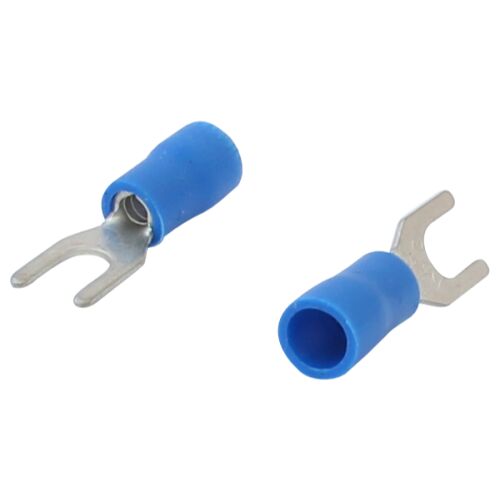 Szigetelt villás saru 1,5-2,5mm, kék, kábelsaru - Kábelsaru