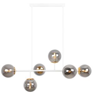 SIENA MENNYEZETI LÁMPA, FEHÉR ÉS ARANY, 6 LAPOS GRAFIT LÁMPA, E14, HOSSZÚ SZÁRÚ 146833421 - Lámpa & Világítás