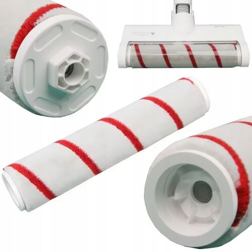 Rosfix SoftRoller P10 TRS10 - Miękka szczotka wałek do Dreame P10 Trouver Solo 10 | Jasnoszary + czerwony | Zamiennik klasy premium | Delikatny dla podłóg | Cicha praca | Łatwe czyszczenie