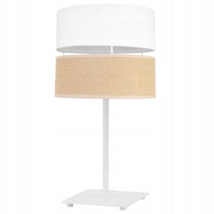 ASZTALI LÁMPA JUTA LÁMPABURNYÓ 20 CM FEHÉR