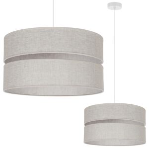 DUO FEHÉR VÁSZON FÜGGŐLÁMPA 1 LAPOS VILÁGÍTÁSÚ BÉZS LÁMPABÚRÁVAL L01 40CM 146836782 - Lámpa & Világítás