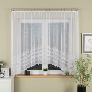 ESMERALDA - Készre varrt jacquard függöny alul kivágással - 310x160 cm - fehér 146837478 - Függöny
