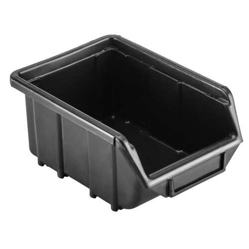 Topex 17*11*7cm fekete műanyag tárolódoboz szerszámok és alkatrészek rendezéséhez - Verto