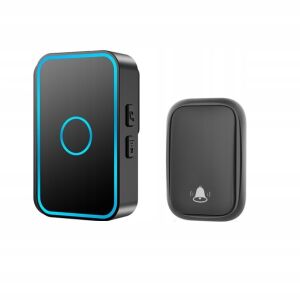 Vezeték nélküli kapucsengő kék LED-del - fekete 146838185 - Kapucsengő, dallamcsengő