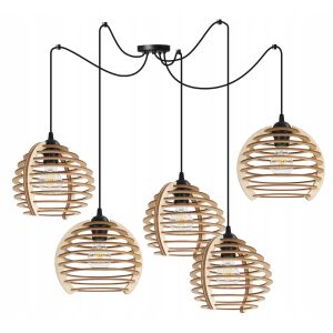 FÜGŐLÁMPA, MENNYEZETI CSILLÁR, FA, LED LÁMPABÚRA 146840942 - Lámpa & Világítás