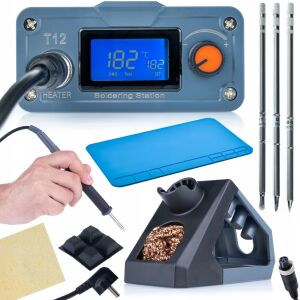 Rosfix Orange Akbash OLED T12OAO Electric PRO Series T12 forrasztóállomás készlet + T12 forrasztóhegyek (T12-D32 és T12-BC4) + szilikon forrasztópárna 146841138 - Forrasztógép