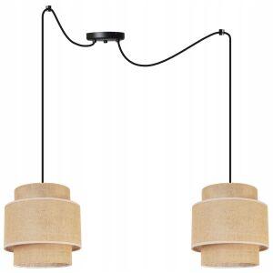 FÜGŐLÁMPA, MENNYEZETI CSILLÁR, LÁMPABÚRA, BOHO JUTA 146841269 - Lámpa & Világítás