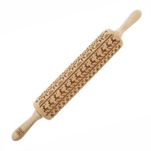 MoodForWood fa sodrófa, gravírozott, 43 cm fogantyúkkal, sütéshez tökéletes - norvég minta 146841464 - Sodrófa & Nyújtófa