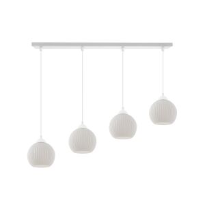 RIFFLE FEHÉR FÜGGŐLÁMPA 4 LAPOS FEHÉR ALAKÚ GÖMB E27