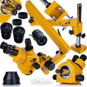 Rosfix Neptune Pro MSNP-T-WDMS3-O | Trinokulár | Hosszabbító kar | 7-45x zoom | Szimulációs fókusz | 100 mm-es munkatávolság | 45°-os fejrész | Orange PRO sorozat