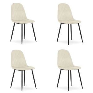 Krzesło ASTI - beż aksamit x 4 146842974 - Étkező szék