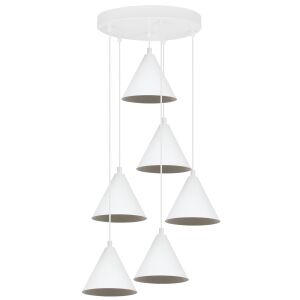 SOHO FÜGGŐLÁMPA FEHÉR 6 ÜVEGES 14 CM E14