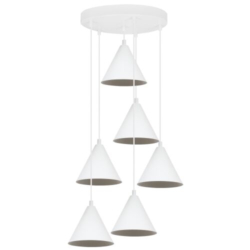 SOHO FÜGGŐLÁMPA FEHÉR 6 ÜVEGES 14 CM E14 146843556