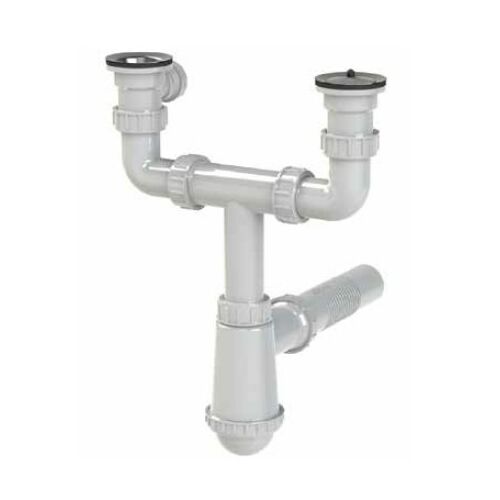 2 KAMRÁS MOSOGATÓ SZIFON - FÉM SZŰRŐ - HR/SFZ/044 146843742