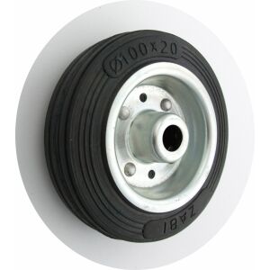 FÉM-GUMI KERÉK 100MM HÁZ NÉLKÜL + TENGELY 11 - KL100 LM