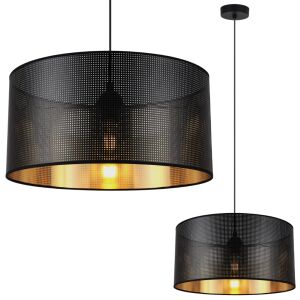 ASTI FEKETE FÜGŐLÁMPA 1 LAPOS FEKETE-ARANY LÁMPABÚRA 40CM 146845579 - Lámpa & Világítás