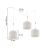 RIFFLE SPIDER FÜGGŐLÁMPA, FEHÉR, 3 LAPOS FEHÉR HENGERES LÁMPABÚRA, E27 146845827