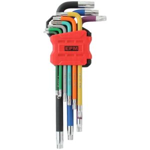 TORX PIROS VONALÚ KULCSKÉSZLET 9 DB - E-400-2681