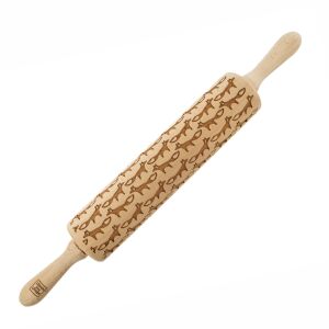 MoodForWood fa sodrófa, gravírozott, 43 cm fogantyúkkal, sütéshez tökéletes - Lisa minta 146846699 - Sodrófa & Nyújtófa