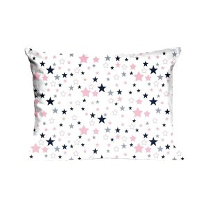 Pamut párnahuzat 40x40 363K csillagok fehér rózsaszín Gyermek 24