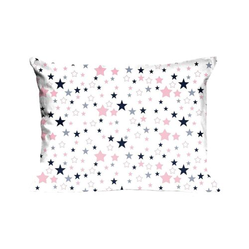 Pamut párnahuzat 40x40 363K csillagok fehér rózsaszín Gyermek 24