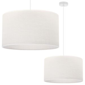 FEHÉR JUTA FÜGGŐLÁMPA, 1 LAPOS FEHÉR LÁMPABÚRA, 40 CM, E27