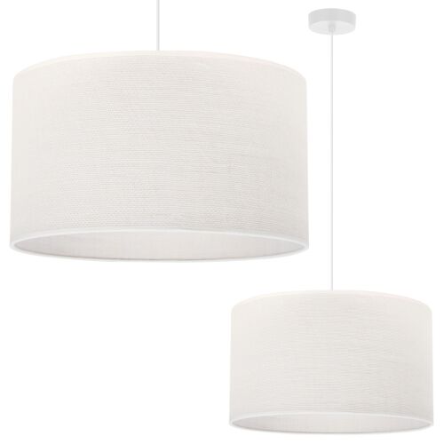 FEHÉR JUTA FÜGGŐLÁMPA, 1 LAPOS FEHÉR LÁMPABÚRA, 40 CM, E27 146846789