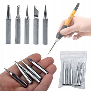 900M forrasztóhegy készlet 5 db (I, B, K, 2.4D, 1C) | Átmérő 6mm | Hossz 26mm | YIHUA WEP ROSFIX 936 853D 878D-hez