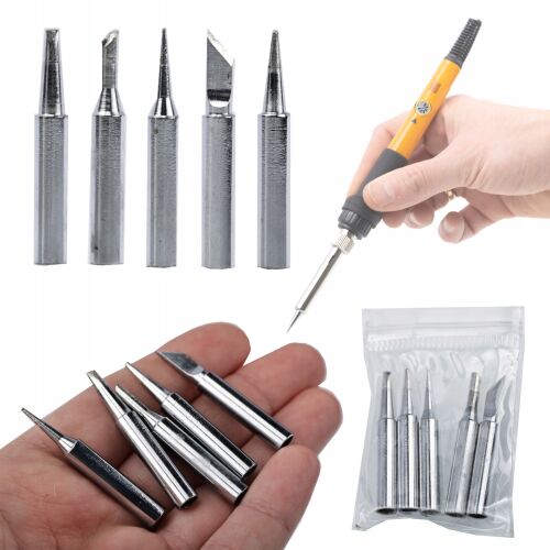 900M forrasztóhegy készlet 5 db (I, B, K, 2.4D, 1C) | Átmérő 6mm | Hossz 26mm | YIHUA WEP ROSFIX 936 853D 878D-hez