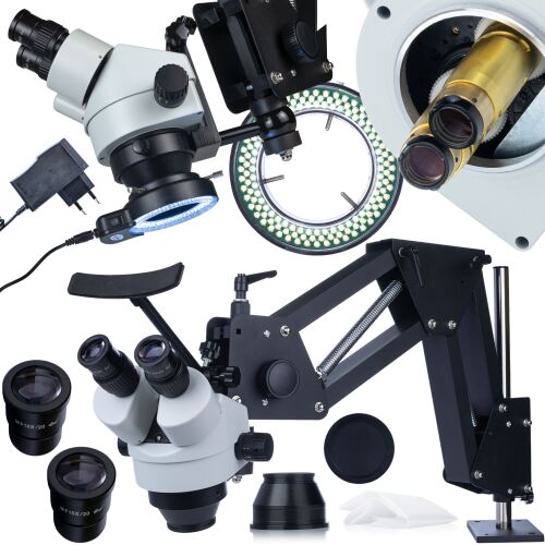 Proxima Pro MSPP-B-WDMS2 binokuláris sztereó mikroszkóp gémes tartóban, megvilágítóval 146850103