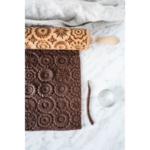 MoodForWood Fa Sodrófa, Gravírozott, 43 cm Fogantyúkkal, Sütéshez Tökéletes - Mandala Minta 146850306 - Sodrófa & Nyújtófa