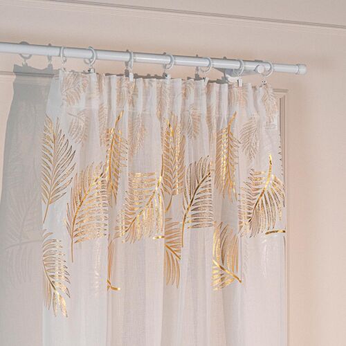 MARIETTA - Készre varrt függöny ráncolt szalaggal - 140x250 cm - fehér 146853050