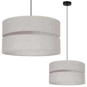 DUO FEKETE VÁSZON FÜGGŐLÁMPA 1 LAPOS VILÁGÍTÁSÚ BÉZS L01 H40CM 146853107 - Lámpa & Világítás