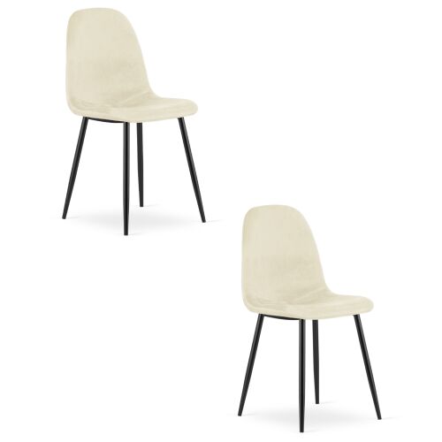 Krzesło COMO - beż aksamit x 2 146853227