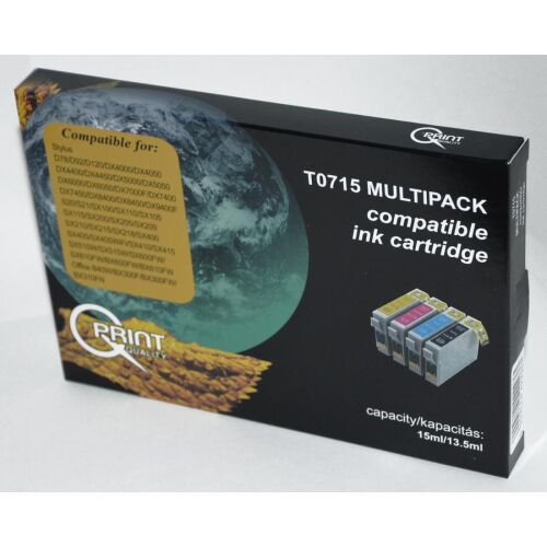 Epson T0715 BCMY Multipack kompatibilis (utángyártott) tintapatron 146853250