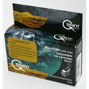 Canon PGI-525 BK CHIP fekete (BK-Black) kompatibilis (utángyártott) tintapatron