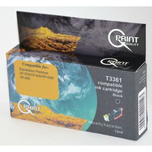 Epson T3361 (No.33 XL) PBK fotó fekete (PBK-Photo Black) nagy kapacitású kompatibilis (utángyártott) tintapatron