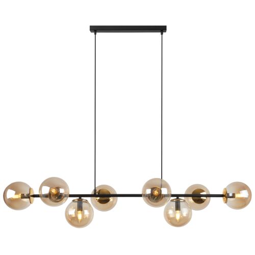 SIENA FEKETE ÉS ARANY FÜGGŐLÁMPA 8 LAPOS MÉZSZÍNŰ LÁMPABÚRÁVAL E14 146855372