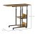 C Shaped Side Table Height Adjustable End Table w/ Storage Shelf for Bedroom 146855448