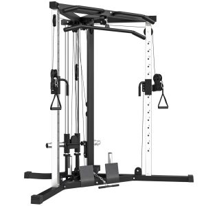 SPORTNOW Total Workout Fitness Állomás Húzódzkodórúddal és Súlyzópaddal, Acél, 170x139x200 cm, Fekete 146856641 - Alakformálás