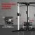 SPORTNOW Total Workout Fitness Állomás Húzódzkodórúddal és Súlyzópaddal, Acél, 170x139x200 cm, Fekete 146856641