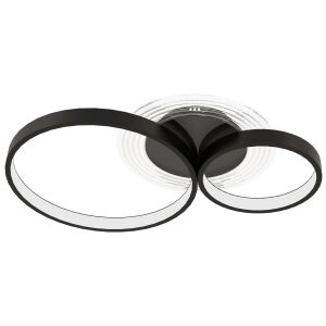 HOMCOM Modern LED mennyezeti lámpa állítható intenzitással, 40 W teljesítmény, fekete 146857445 - Mennyezeti lámpa