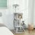 140cm Large Cat Tree Tower with Sisal Scratching Posts, Condos, Plush Perches, Hammock, Ladder, Light Grey 146858945