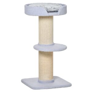 PawHut Tiragraffi Gatti con Lettino, Rivestimento Peluche és Palo in Sisal 146859408 - PawHut