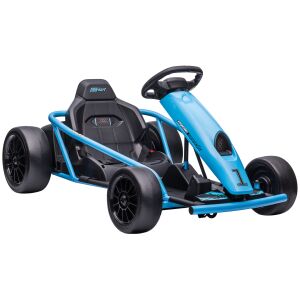 HOMCOM Elektromos Gokart Gyerekeknek, Pedálos Gokart Gyerekeknek Lassú Indítással, Kürttel, 115x77x54 cm, Kék 146859536 - Gokart